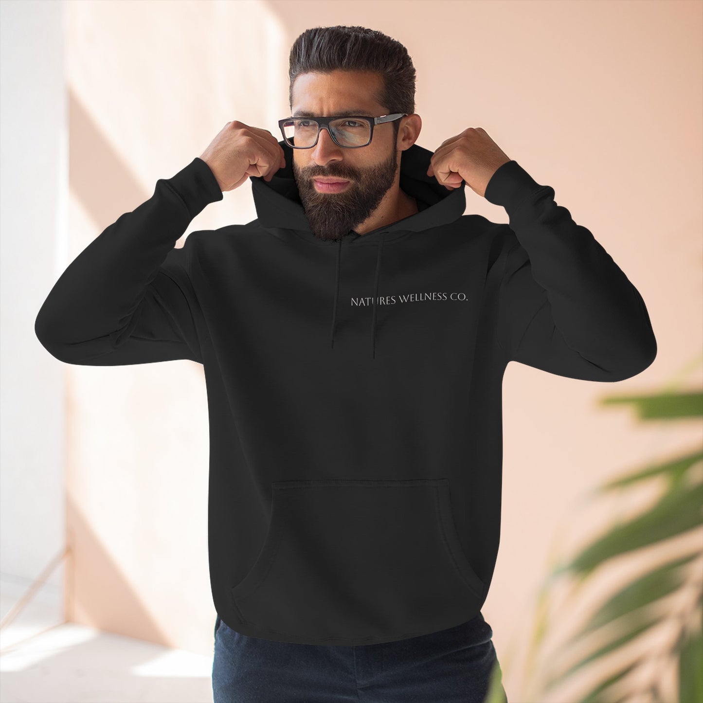 Nature’s Wellness Co. Three-Panel Fleece Hoodie | Premium Comfort & Minimalist Design