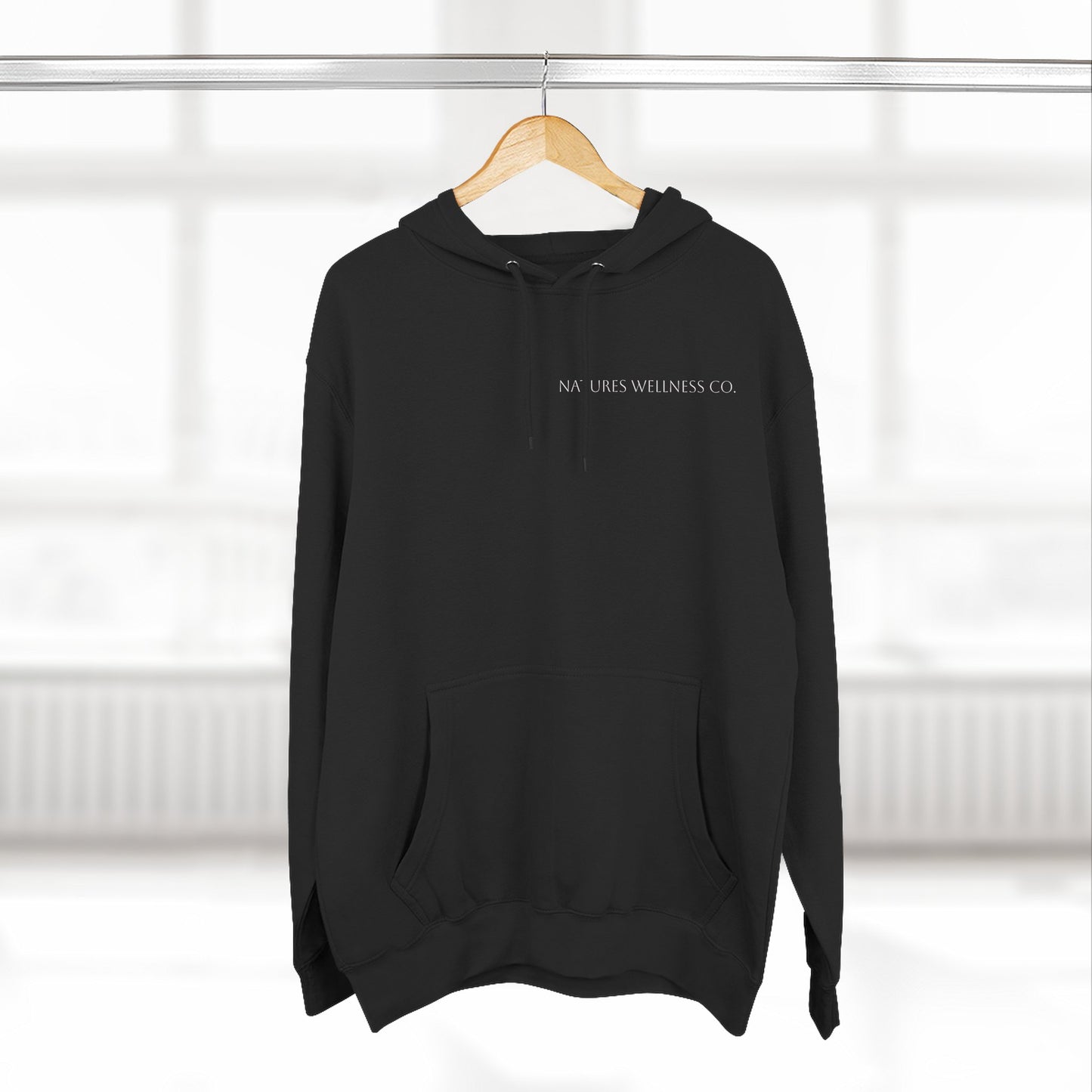 Nature’s Wellness Co. Three-Panel Fleece Hoodie | Premium Comfort & Minimalist Design