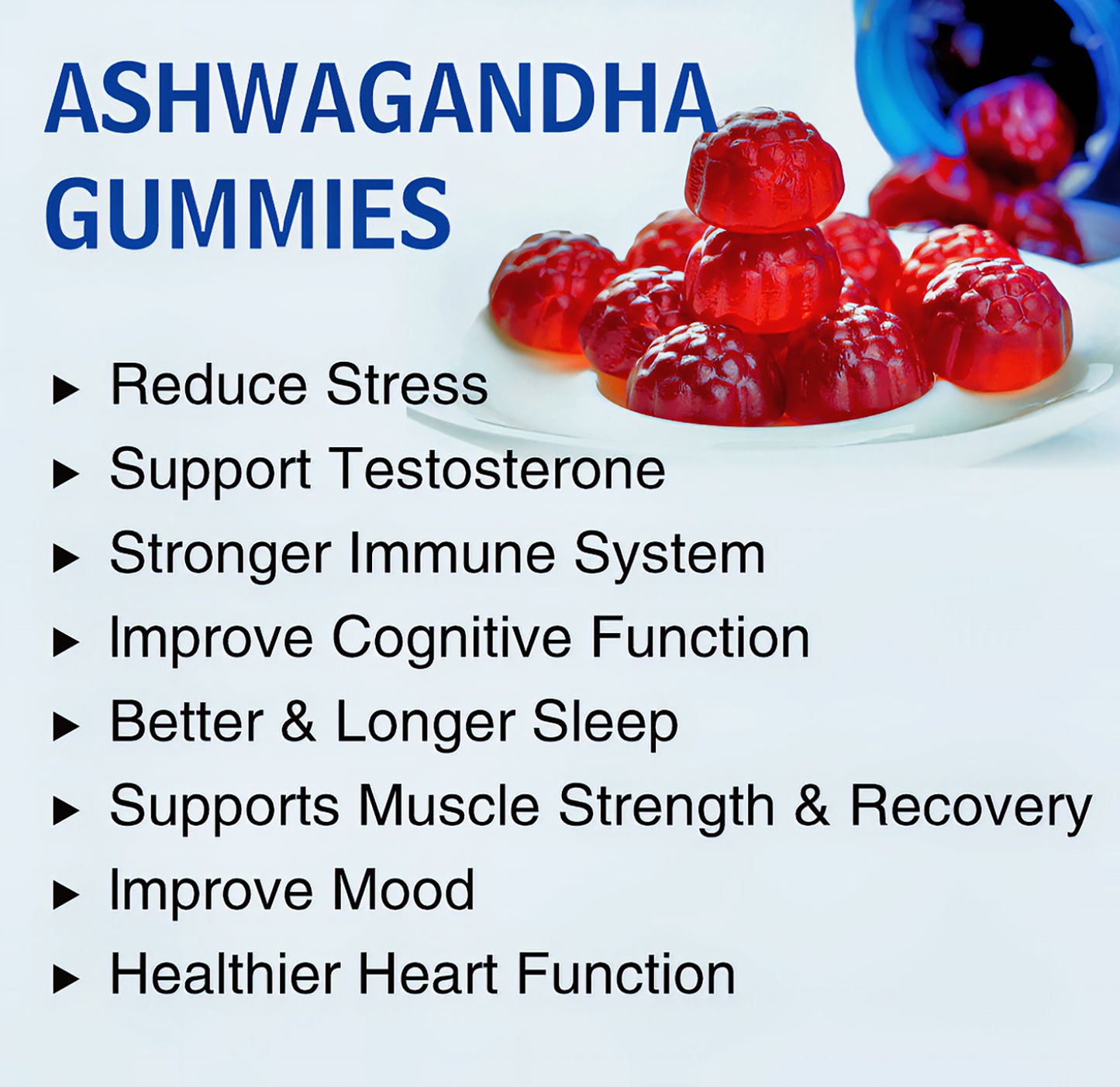 Ashwagandha KSM-66 Gummies – Natural Stress Relief & Energy Booster