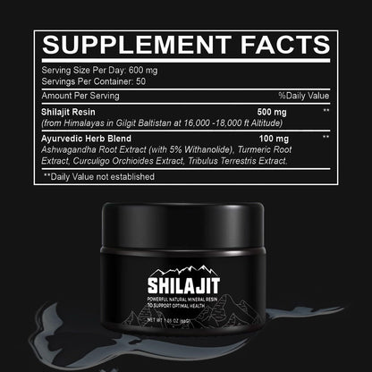 Pure Himalayan Shilajit Resin – Natural Energy Booster & Cognitive Support