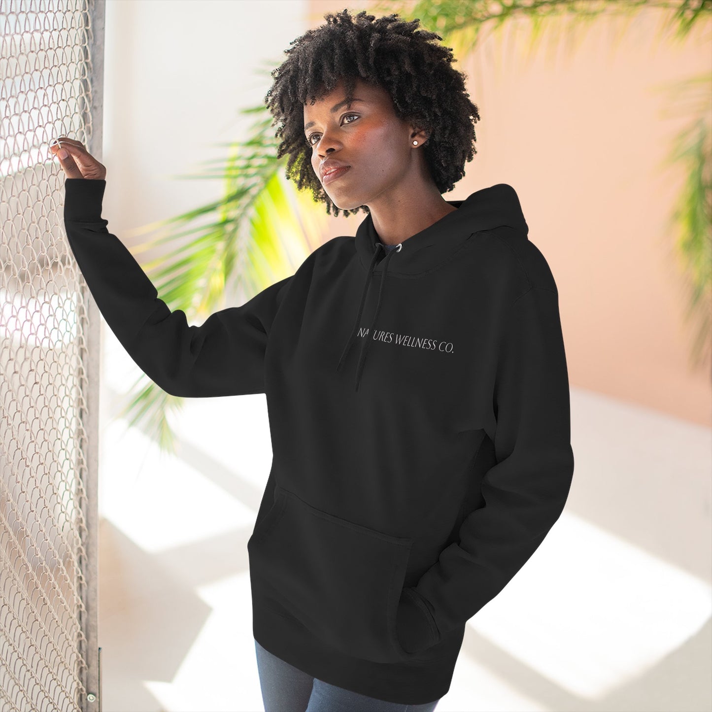 Nature’s Wellness Co. Three-Panel Fleece Hoodie | Premium Comfort & Minimalist Design